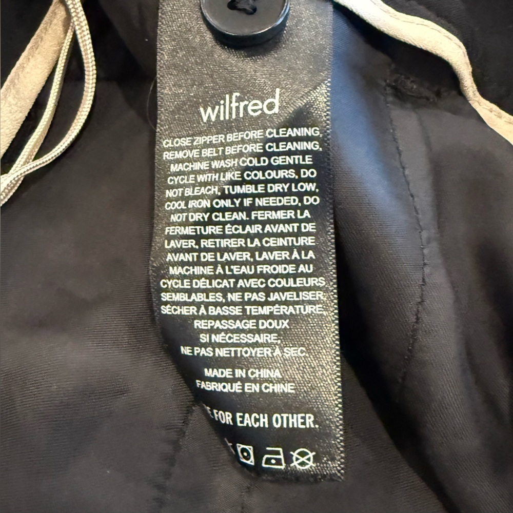 Wilfred Black Tie Front Cropped Trouser Crepe Pants Size 6 - Picture 9 of 15